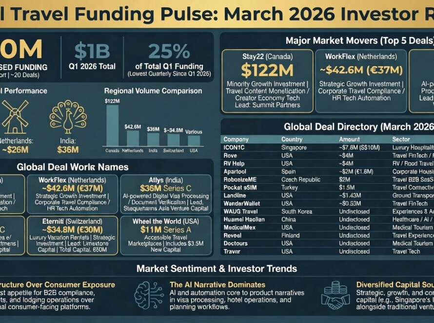 🌍 Global Travel Startup Funding Report — March 2026